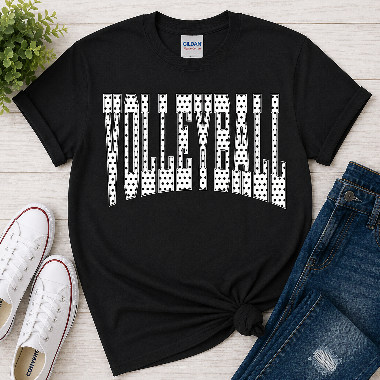 VOLLEYBALL POLKA DOT VIBES TEE