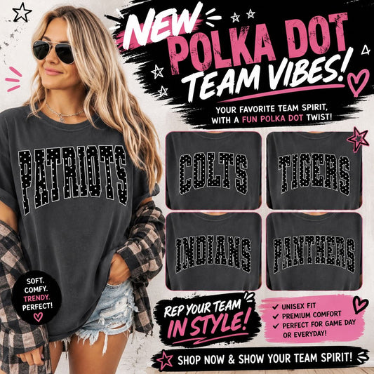 POLKA DOT TEAM VIBES TEE