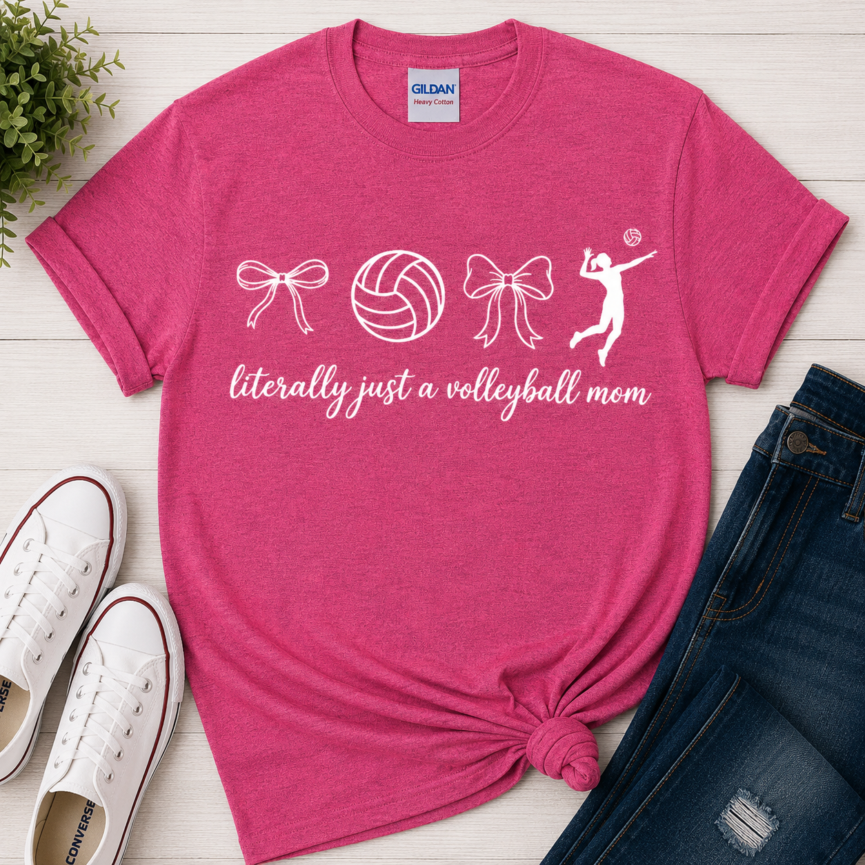 LITERALLY JUST A VOLLEYBALL MOM TEE