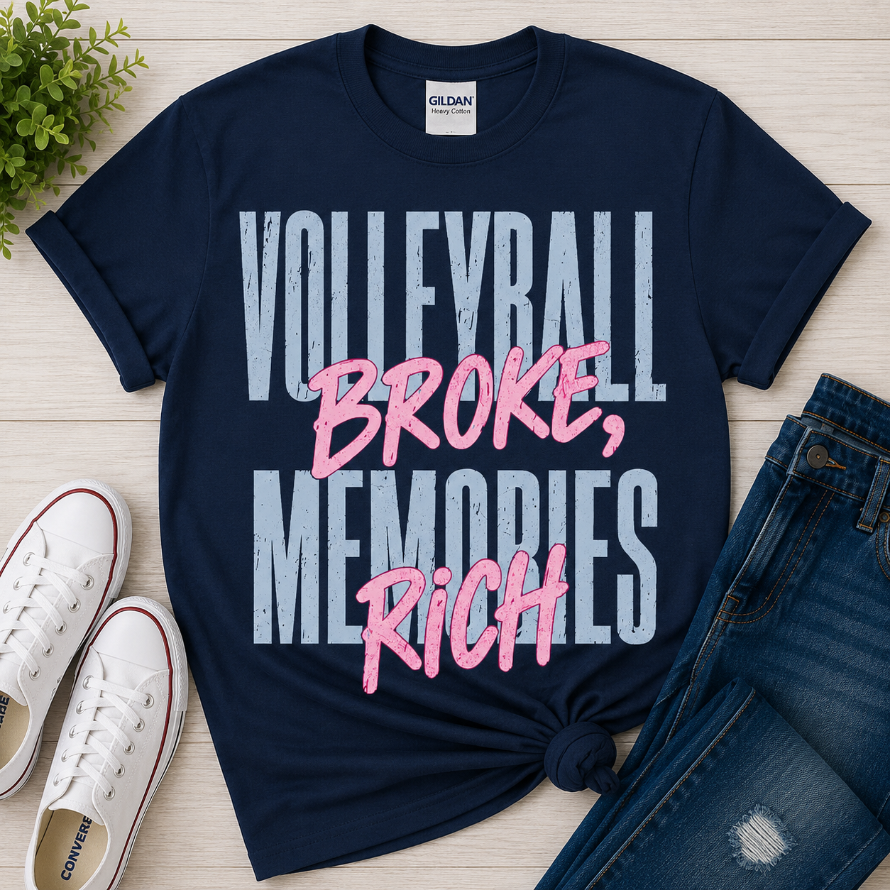 VOLLEYBALL BROKE, MEMORIES RICH TEE